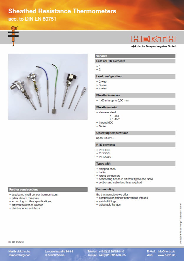 TMC Instruments; Herth mantel weerstandsthermometers pdf db001