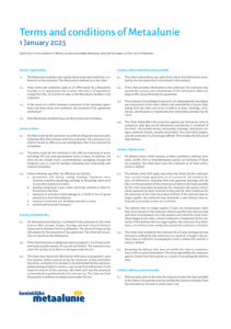 Metaalunievoorwaarden 2025 Engels pdf